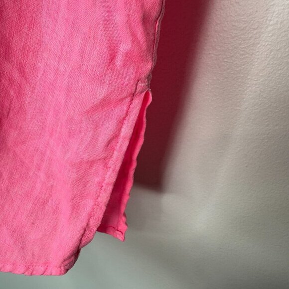 C&C California Linen Button up Shirt Small Hot Pink - Picture 3 of 7